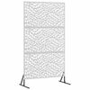 vidaXL Ecran de intimitate 100 x 50 x 180 cm Oţel inoxidabil Argintiu