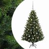 vidaXL Brad de Crăciun artificial cu globuri 120 cm 150 LED-uri