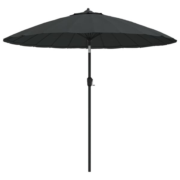 vidaXL Umbrelă de soare de exterior, st&acirc;lp aluminiu, antracit, 270 cm