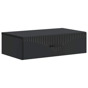 vidaXL Masă laterală montată pe perete Negru 59 x 34,5 x 17 cm