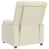 vidaXL Fotoliu de masaj, crem, piele ecologică
