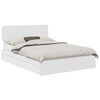 vidaXL Pat cu storage cu sertar Alb 140 x 190 cm Lemn prelucrat
