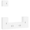 vidaXL Set dulap TV, 5 piese, alb, lemn prelucrat