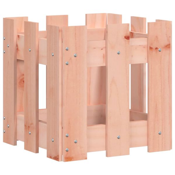 vidaXL Jardinieră grădină design gard, 30x30x30 cm, lemn masiv douglas