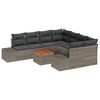 vidaXL Set de canapele pentru grădină cu pernă 9 pcs Gri poliratan