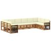 vidaXL Set de canapele de exterior 7 buc. Natural și Crem