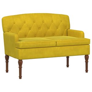 vidaXL Canapea cu capitonaj butonat Galben Deschis 111 x 65 x 79 cm
