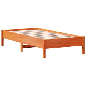 vidaXL Cadru pat fără saltea, maro ceruit, 90x190 cm, lemn masiv pin