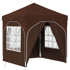 vidaXL Cort de Petrecere Pop-up 192 x 192 x 245 cm Maro