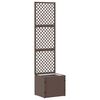 vidaXL Suport pentru plante cu gard Maro 35 x 30 x 135 cm Metal