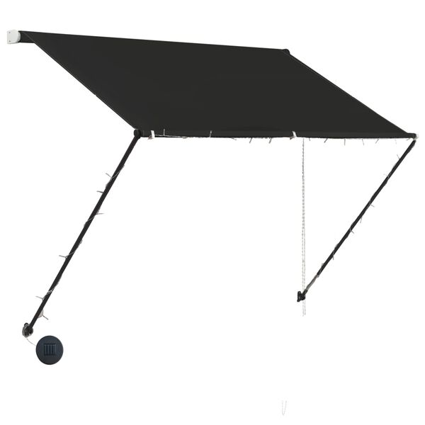 vidaXL Copertină retractabilă cu LED, antracit, 100 x 150 cm