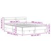 vidaXL Cadru de pat Stejar Artizanal 160 x 200 cm Lemn compozit