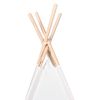 vidaXL Cort Teepee Alb 120 x 120 x 150 cm Țesătură și Plastic