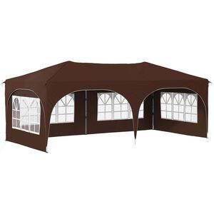 vidaXL Cort de Petrecere Pop-up Maro 575 x 288 x 245 cm