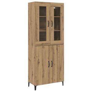 vidaXL Bufet 2 buc. Stejar Artizanal 69,5 x 34 x 180 cm Lemn prelucrat