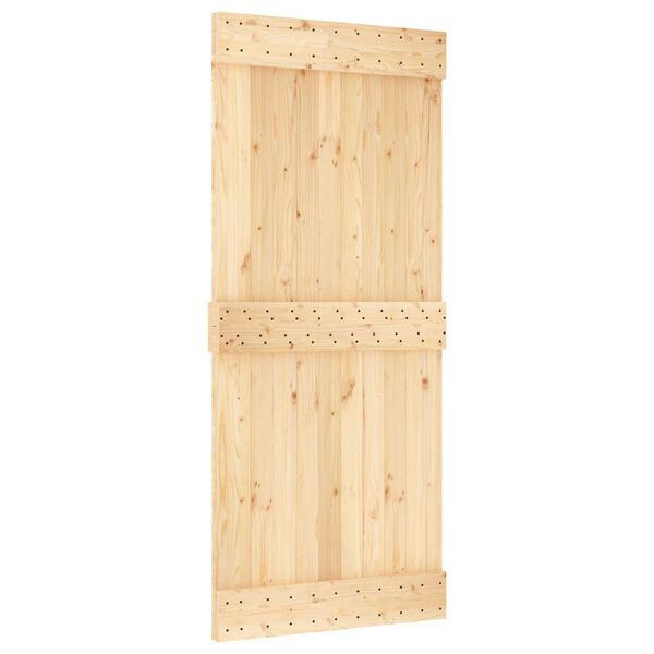vidaXL Ușă NARVIK natural 90 x 210 cm Lemn de Pin Solid