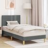 vidaXL Cadru de pat cu headboard Gri &icirc;nchis 80 x 200 cm țesătură