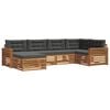 vidaXL Set de canapele de exterior 6 buc. Natural și Antracit
