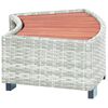 vidaXL Treaptă pentru spa, gri deschis, 92 x 45 x 25 cm, poliratan