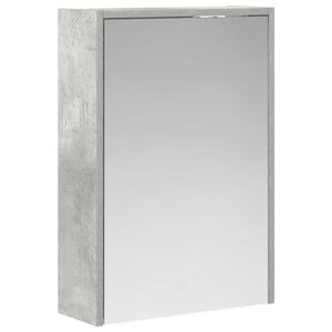 vidaXL Dulap cu oglindă pentru baie Gri din beton 43 x 16 x 62.5 cm