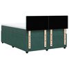 vidaXL Pat box spring cu saltea, verde &icirc;nchis, 140x200 cm, catifea