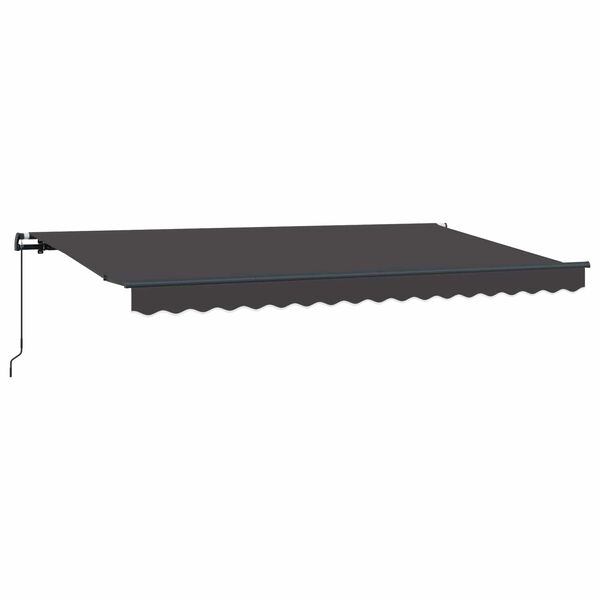 vidaXL Cortina Retractabilă Manual Antracit 350 x 200 cm țesătură
