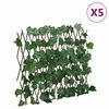 vidaXL Spalier frunze struguri false extensibil 5 buc verde 180x60 cm