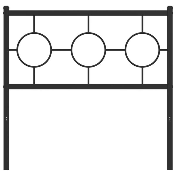 vidaXL Tăblie de pat de schimb metalică, negru, 90 cm