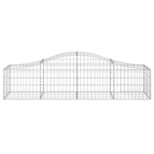 vidaXL Coșuri gabion arcuite 13 buc, 200x50x40/60 cm, fier galvanizat