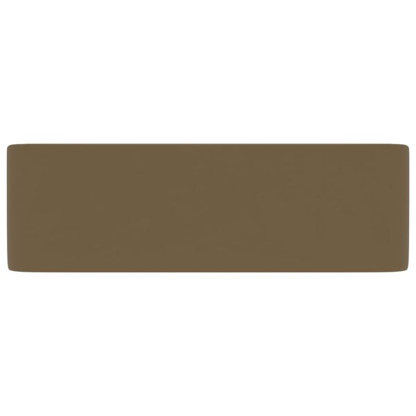 vidaXL Chiuvetă de baie lux, crem mat, 41x30x12 cm, ceramică