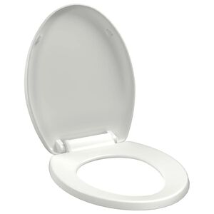 vidaXL Capac WC cu &icirc;nchidere silențioasă, eliberare rapidă, alb