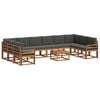 vidaXL Set de canapele de exterior 11 buc. Natural și Antracit