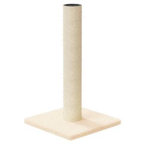 vidaXL St&acirc;lp de zg&acirc;riere pentru pisici, crem, 22x22x45 cm
