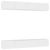 vidaXL Comode TV, 4 buc., alb, 100x30x30 cm, lemn prelucrat