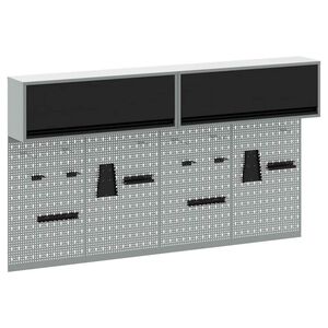vidaXL Set dulap de unelte 6 buc. Negru Oțel vopsit electrostatic