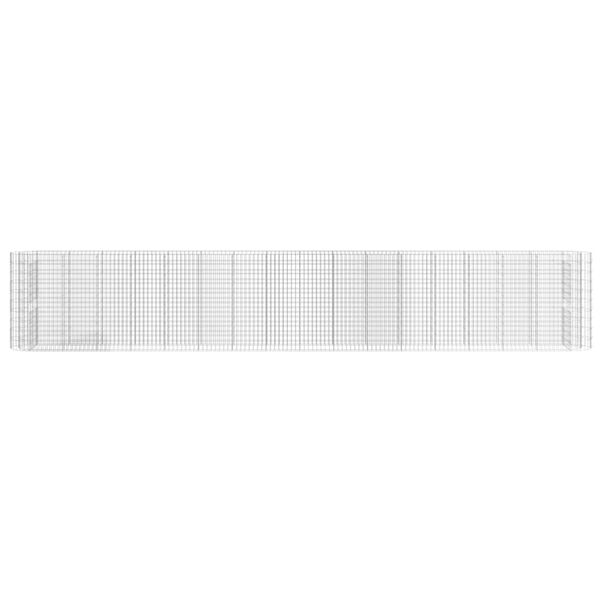 vidaXL Strat &icirc;nălțat gabion, 610x50x100 cm, fier galvanizat