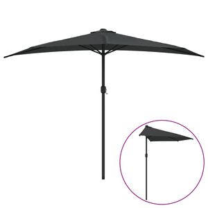 vidaXL Umbrelă de soare de balcon, tijă aluminiu, antracit, 300x155 cm