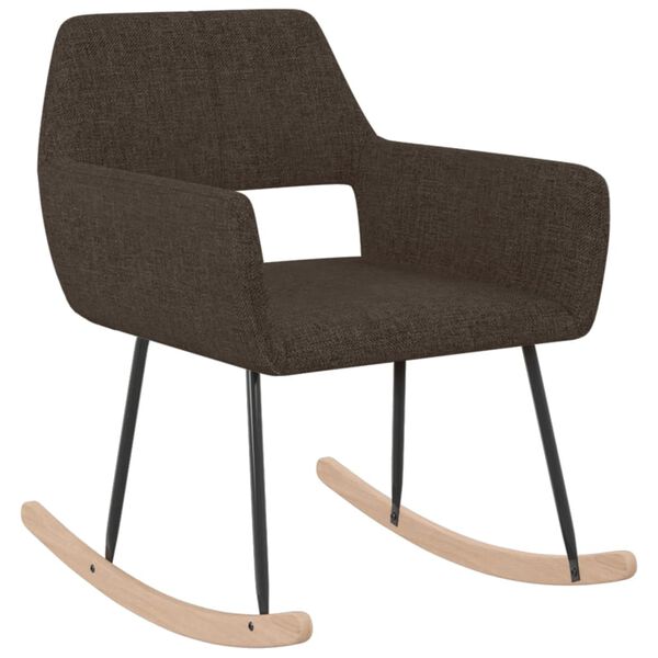 vidaXL Scaun balansoar, maro &icirc;nchis, material textil