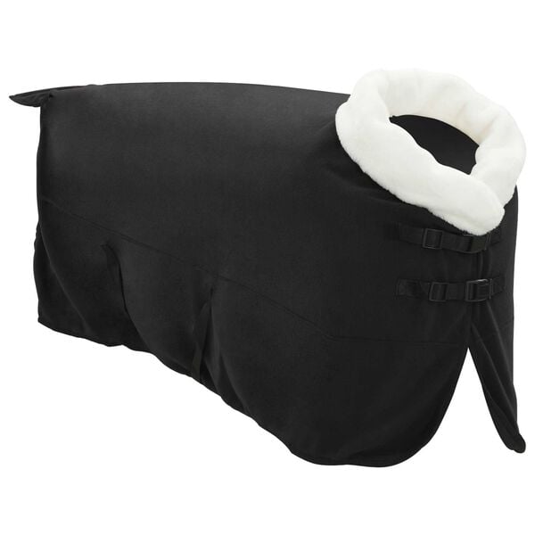 vidaXL Pătură pentru cai Negru 145 cm Fleece polar