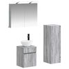 vidaXL Set de mobilier pentru baie 4 buc. Sonoma gri