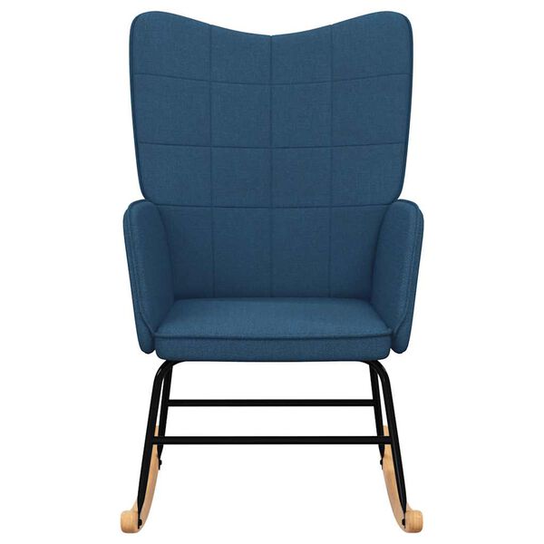 vidaXL Scaun balansoar, albastru, material textil