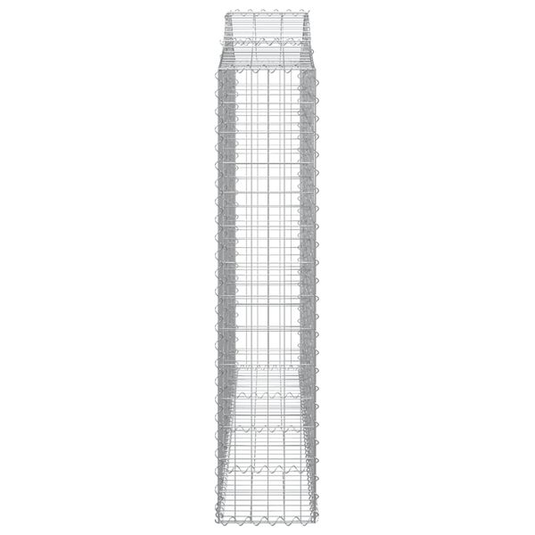 vidaXL Coș gabion arcuit 200x30x140/160 cm fier galvanizat