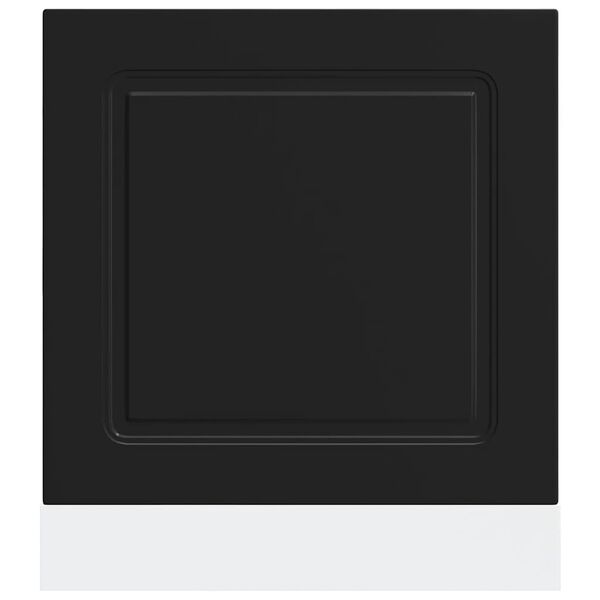 vidaXL Panou pentru mașină de spălat vase Negru lemn de prelucrare