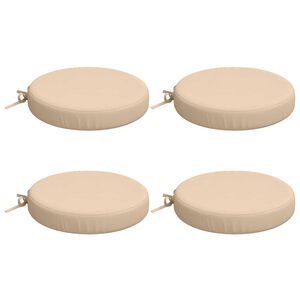 vidaXL Perne de Șezut SOEST 4 buc. 100% Polyester Crem &Oslash; 35 x 7 cm