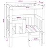 vidaXL Pat pentru c&acirc;ini, 65,5x50,5x70 cm, lemn masiv de pin