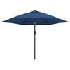 vidaXL Umbrelă de soare de exterior cu st&acirc;lp metalic, azur, 300 cm