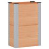 vidaXL Strat &icirc;nălțat de grădină Maro 50 x 30 x 72 cm WPC și Aluminiu