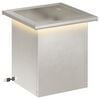 vidaXL Jardinieră de grădină cu LED Argintiu 30 x 30 x 30 cm