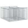 vidaXL Pat ridicat din gabion 100 x 100 x 60 cm Oțel Galvanizat