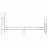 vidaXL Cadru de pat metalic cu tăblie de cap/picioare, alb, 100x190 cm